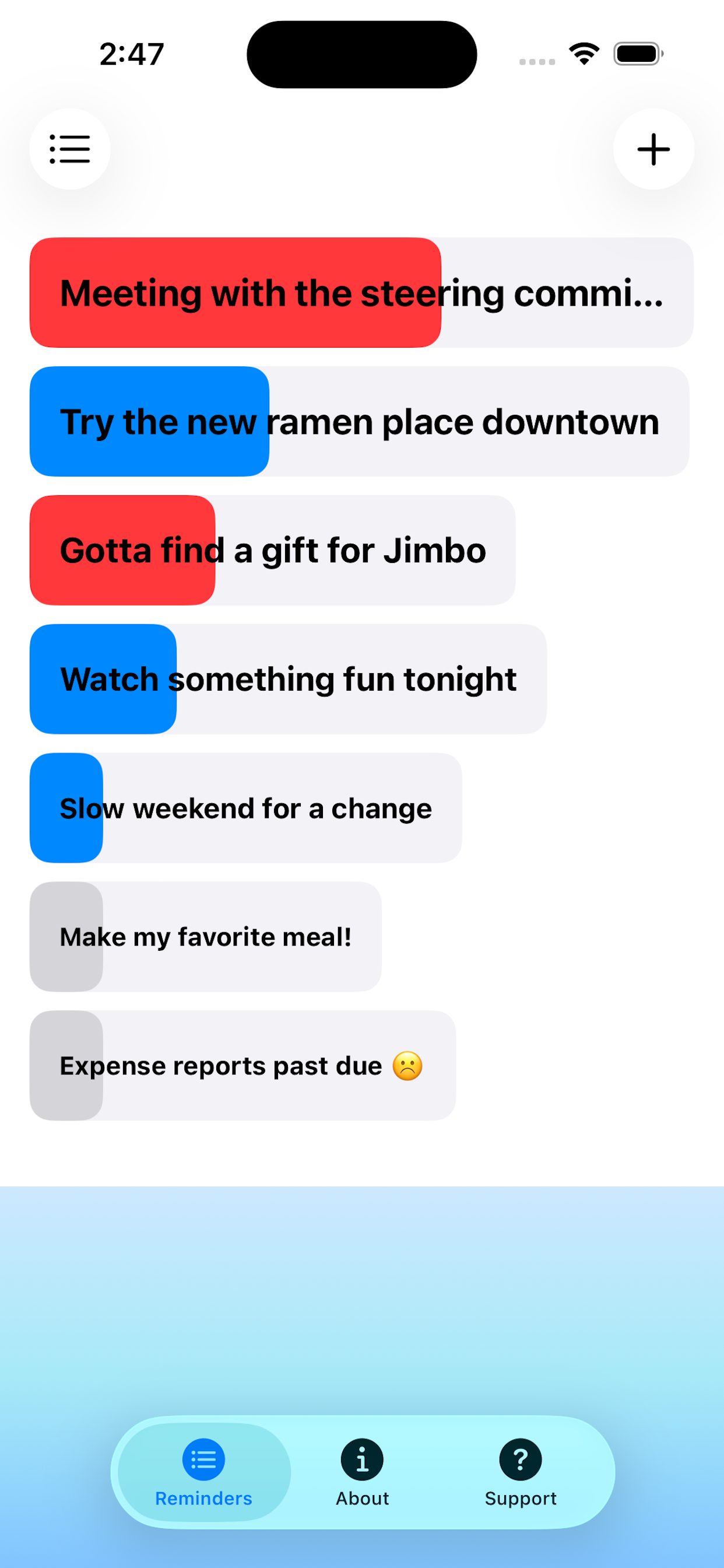 Plimsoll Line app interface